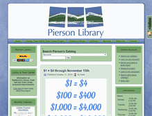 Tablet Screenshot of piersonlibrary.org